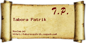 Tabora Patrik névjegykártya