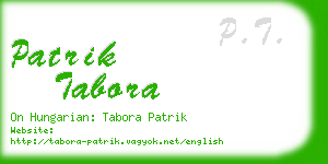 patrik tabora business card
